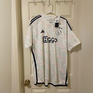 adidas Ajax Netherlands Holland Soccer Jersey‎ White Men’s Size XXL NWT